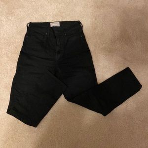 Everlane high waist straight black jeans
